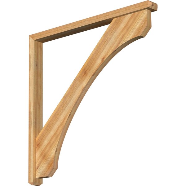 Ekena Millwork Legacy Craftsman Rough Sawn Bracket w/ Offset Brace, Western Red Cedar, 4"W x 46"D x 46"H BKT0402X46X46LEC04RWR - main